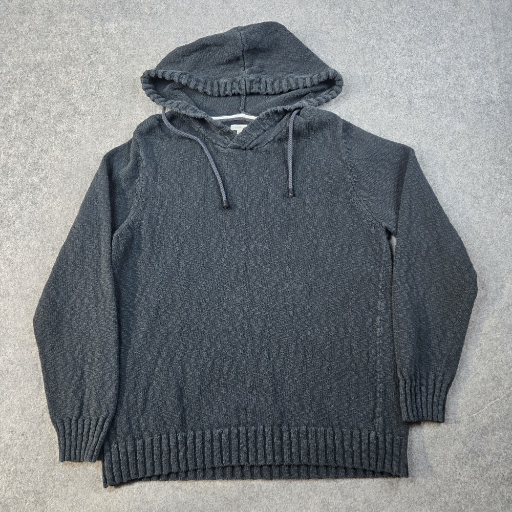 Carbon 2 Cobalt Hoodie Mens XL Black Knit Cotton Heavyweight Pullover Sweatshirt